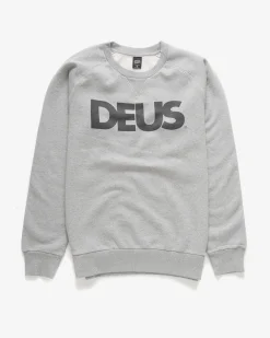 All Caps Crew Sweater - Grey