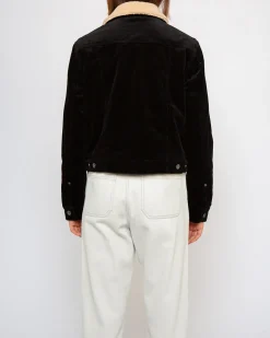 Cord Trucker (Regular Fit) - Black