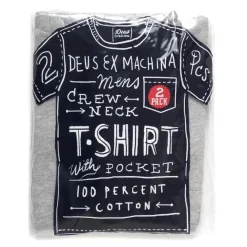 Deus 2 Pack Tees - Athletic Grey