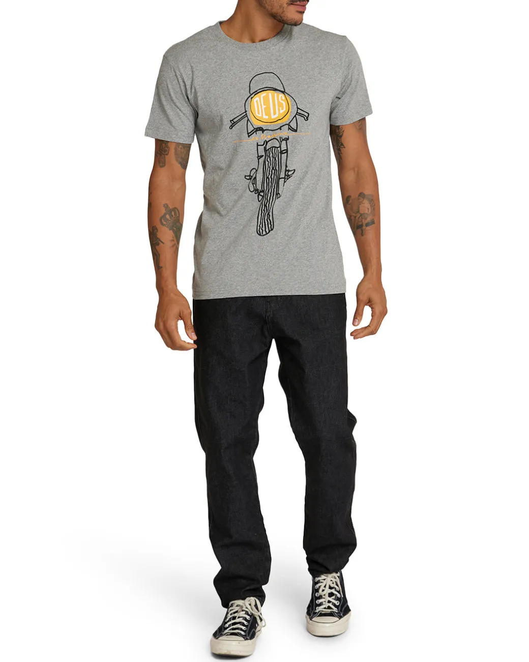 Frontal Matchless Tee - Grey Marle