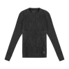 Mixed Yarn Crew Knit - Black Mix