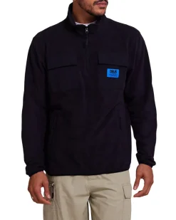 Section Zip Neck Fleece - Black