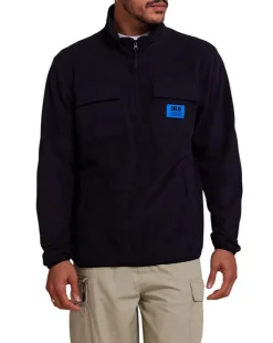 Section Zip Neck Fleece - Black