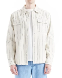 Vacay Stripe Denim Shirt - Natural