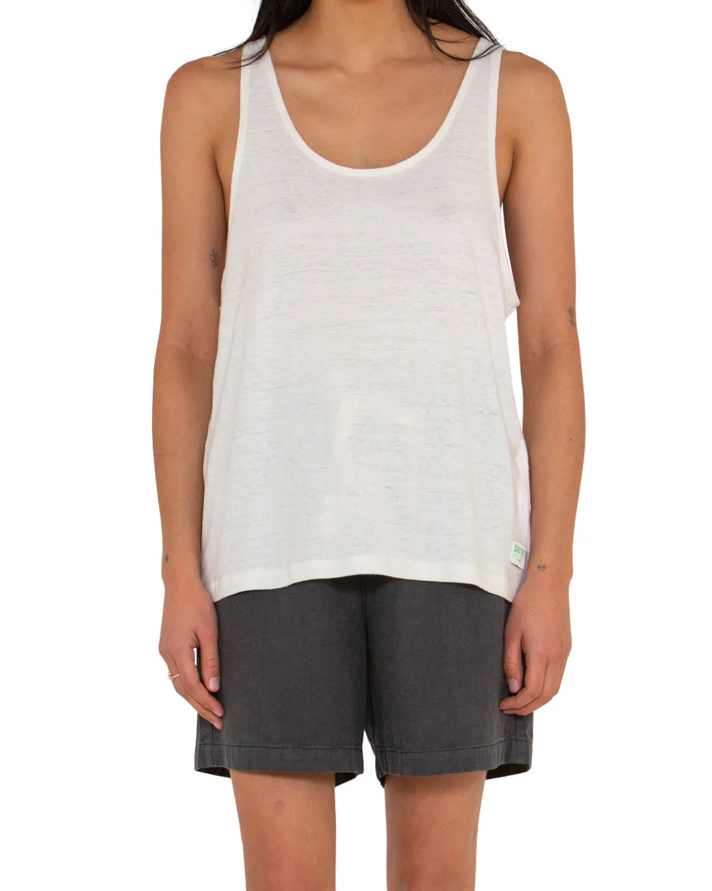 Waverley Tank (Oversized Fit) - Dirty White